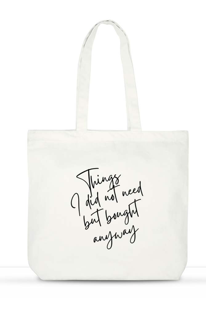 Quirky Everyday Zipper Tote with a Quote