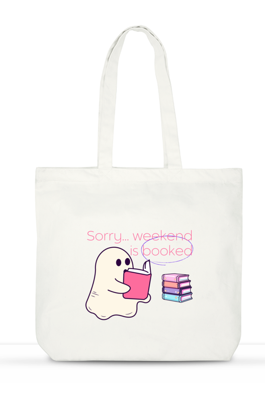 Weekend is Booked Cute Everyday Bookish Tote Bags