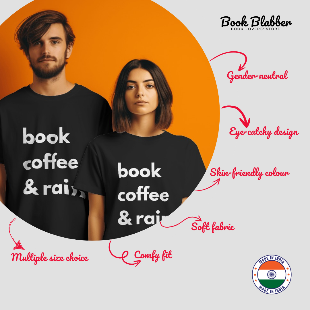 Book Coffee Rain Tshirt