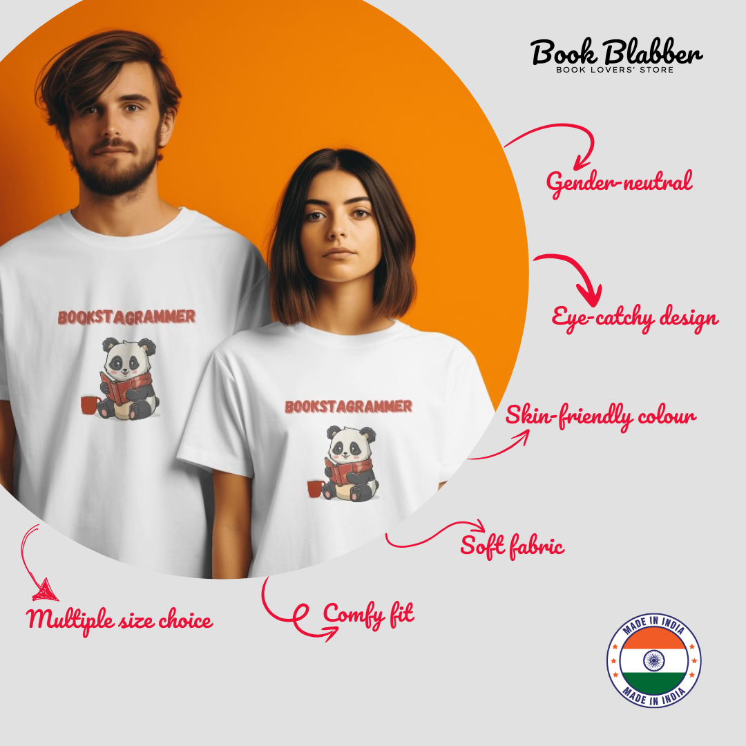 Bookstagrammer Panda Tshirt for Book Lovers