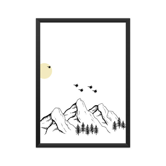 Planes over mountains Wall Art Poster