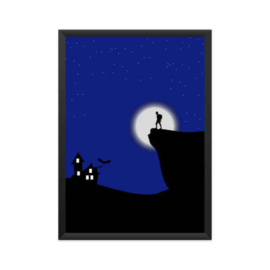 Man on a Cliff Wall Art Poster