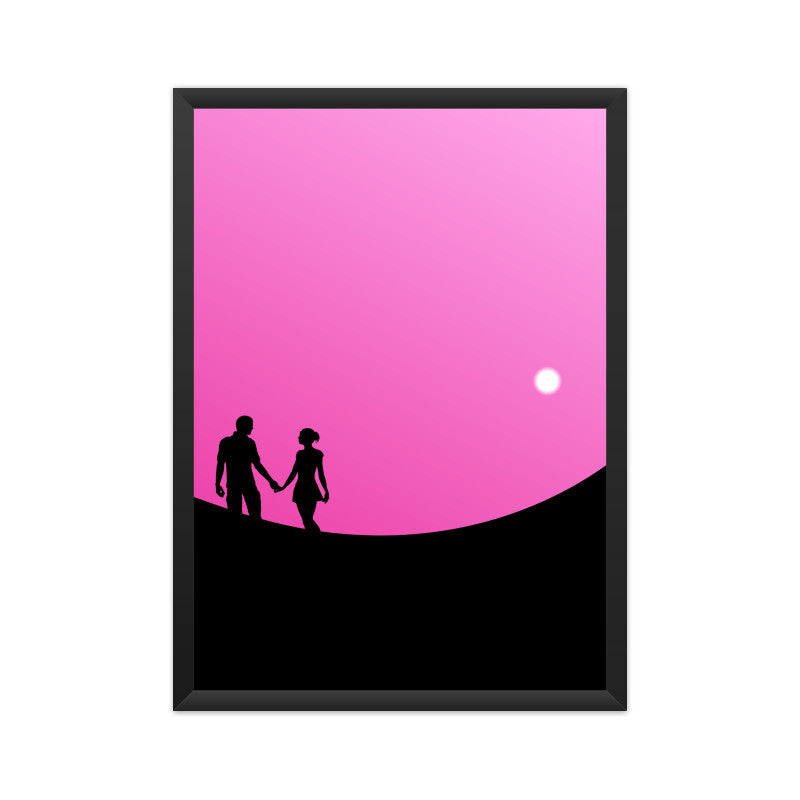 Couple Holding Hands Wall Art Poster