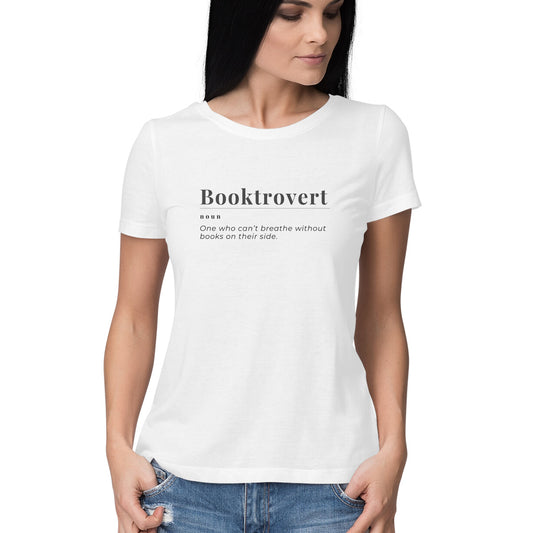 Booktrovert Tshirt for Book Lovers (Women)