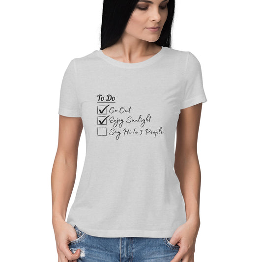 To Do Introvert Tshirt for Women