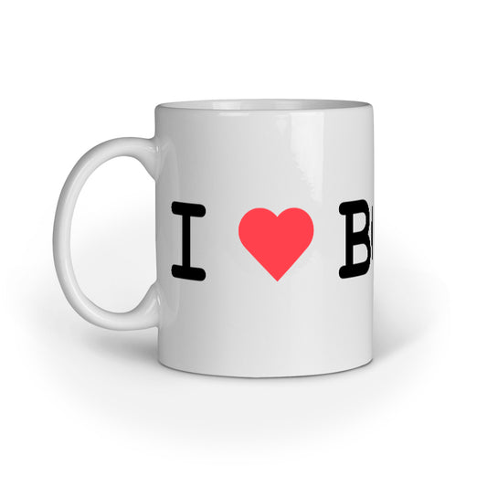 I Love Books Coffee Mug for Book Readers