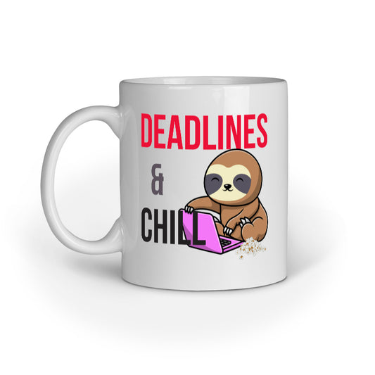 Freelancers Quirky Coffee Mug - Deadlines & Chill