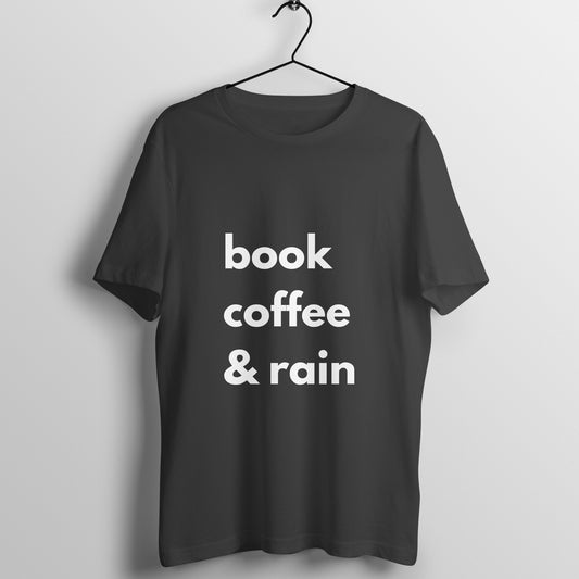 Book Coffee Rain Tshirt