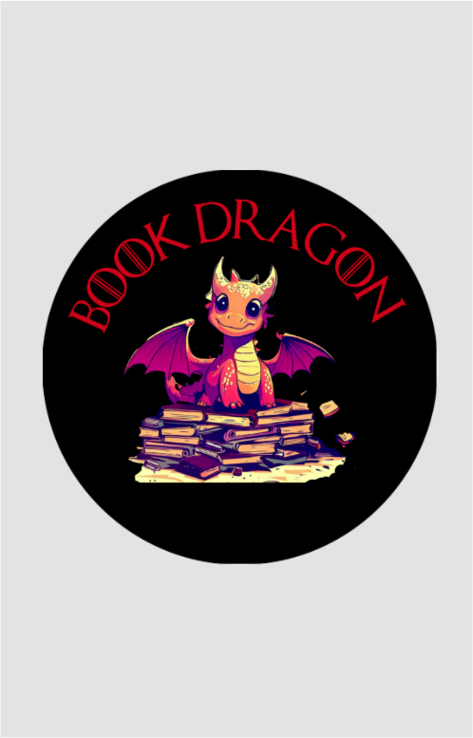 Book Dragon Bookish Design Coaster
