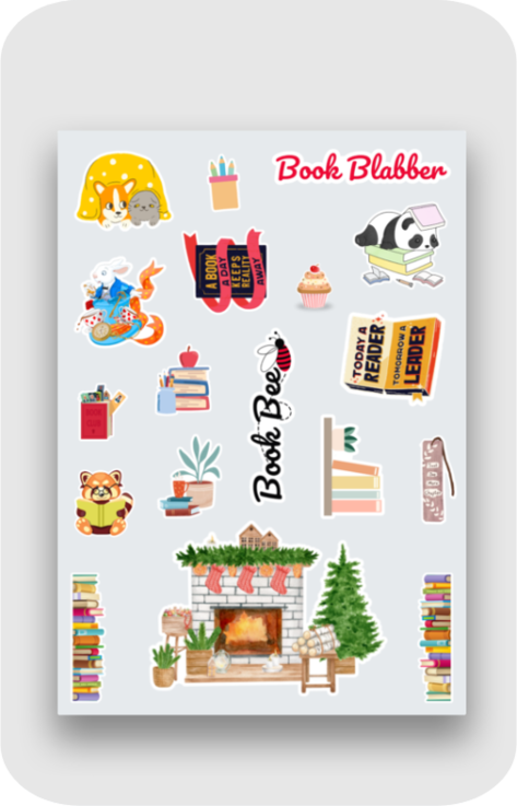 Bookish Stickers for Kindle, Laptop, Bookshelf - Set 2