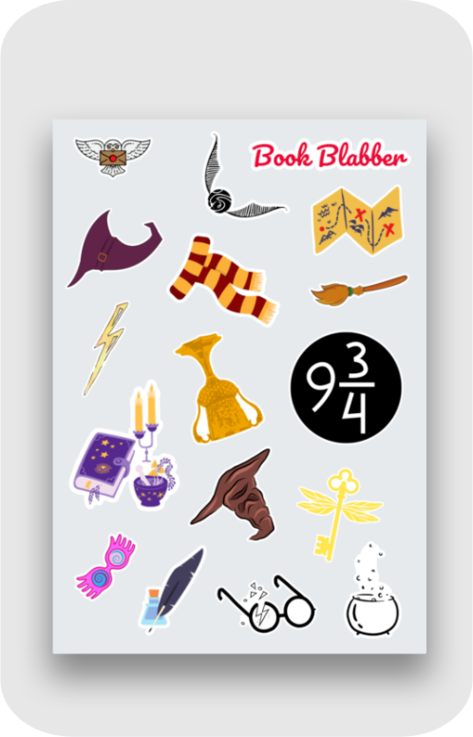 Harry Potter Stickers for Kindle, Laptop, Bookshelf