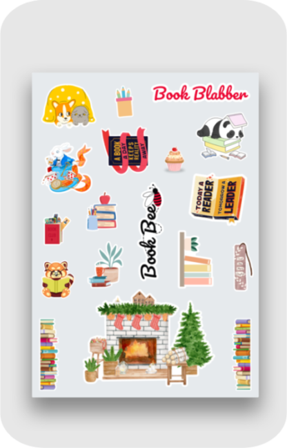 Bookish Stickers for Kindle, Laptop, Bookshelf - Set 2