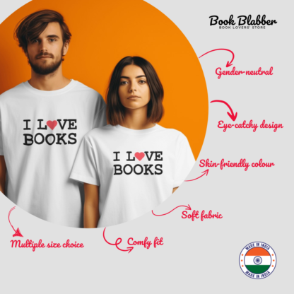 I Love Books Tshirt - Image 2