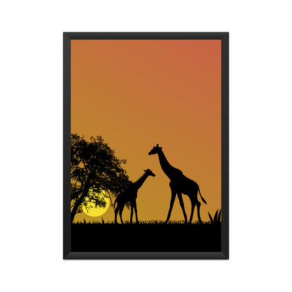 Giraffes in the Open Wall Art Poster