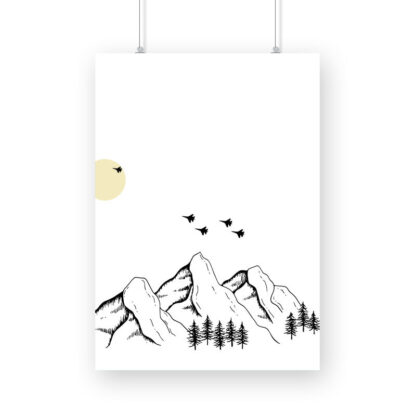 Planes over Mountains Poster