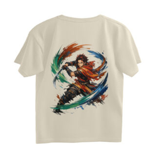 Tanjiro Kamado Trendy Alpha Vibe Oversized Back Print Tshirt