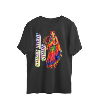 Desi Asuna Yuuki Saree Swag Oversized Anime Tshirt