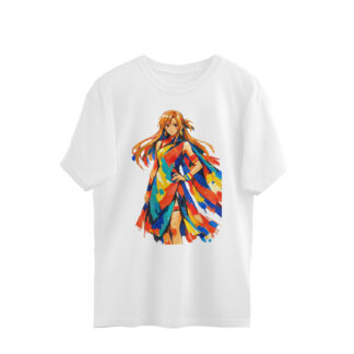 Asuna Yuuki Colourful Painting Digital Art Oversized Tshirt