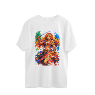 Fierce Asuna Yuki Desi Oversized Anime Manga Tshirt