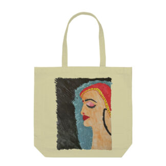 Traditional Indian Woman Colorful Abstract Art Tote Bag