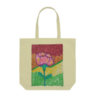 Hand-Painted Floral Art Pink Flower Tote Bag
